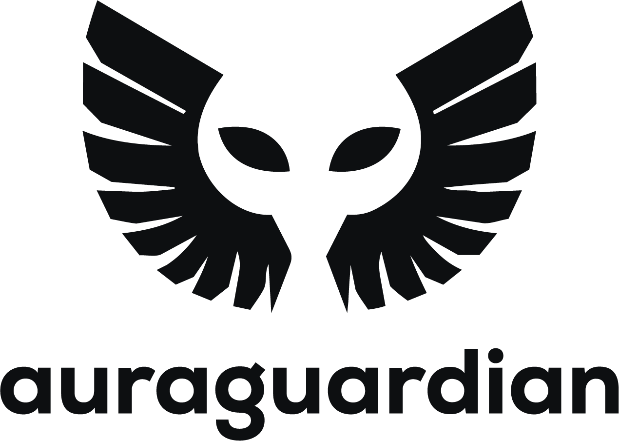 AuraGuardian Vertical Full Black Logo